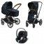 Коляска 3 в 1 Cybex Priam III Jewels of Nature шасси Chrome Brown, Jewels of Nature (Темно-синий)