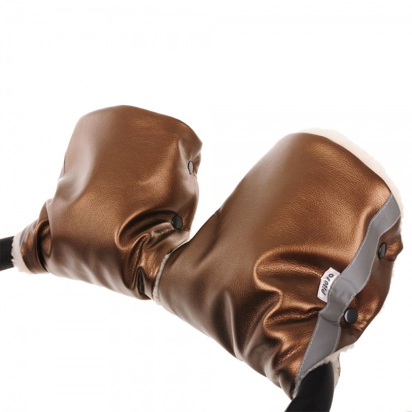 Муфты-варежки Pituso, Бронза (Эко-кожа)
