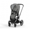 Коляска прогулочная Cybex Priam IV шасси Chrome Black, Soho Grey (Серый)