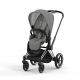 Коляска прогулочная Cybex Priam IV шасси Chrome Black, Soho Grey (Серый)