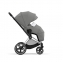 Коляска прогулочная Cybex Priam IV шасси Chrome Black, Soho Grey (Серый)