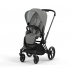 Коляска прогулочная Cybex Priam IV шасси Matt Black, Soho Grey (Серый)