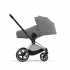 Коляска прогулочная Cybex Priam IV шасси Matt Black, Soho Grey (Серый)