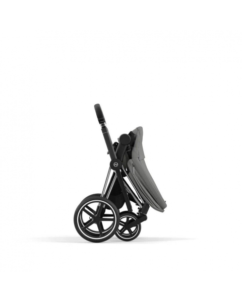 Коляска прогулочная Cybex Priam IV шасси Matt Black, Soho Grey (Серый)