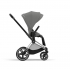 Коляска прогулочная Cybex Priam IV шасси Matt Black, Soho Grey (Серый)