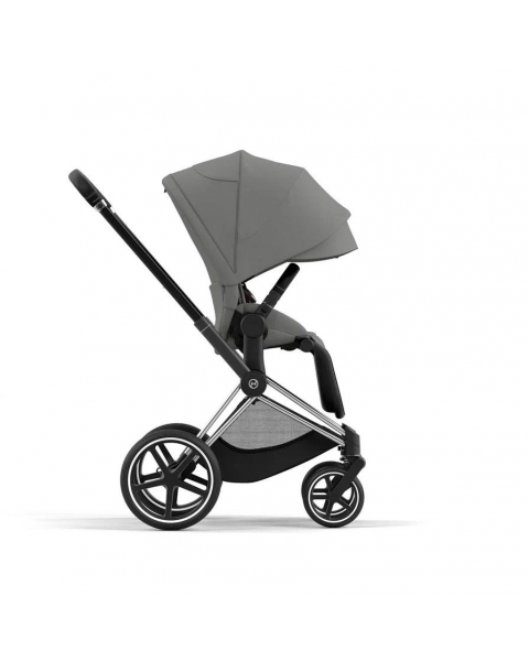 Коляска прогулочная Cybex Priam IV шасси Matt Black, Soho Grey (Серый)