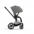 Коляска прогулочная Cybex Priam IV шасси Matt Black, Soho Grey (Серый)