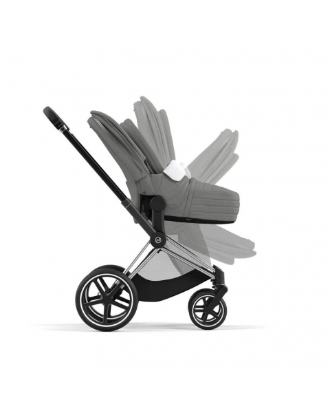 Коляска прогулочная Cybex Priam IV шасси Matt Black, Soho Grey (Серый)