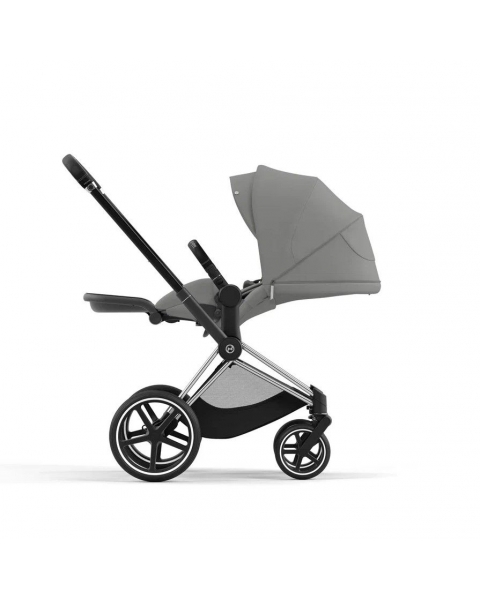 Коляска прогулочная Cybex Priam IV шасси Matt Black, Soho Grey (Серый)