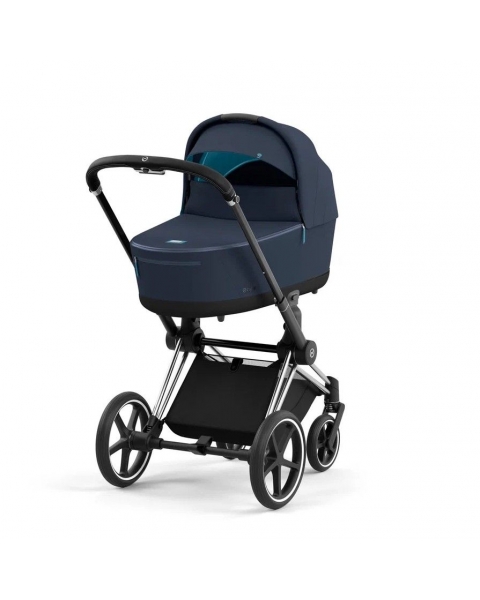 Коляска 2 в 1 Cybex Priam IV шасси Rose Gold, Nautical Blue (Темно-синий)