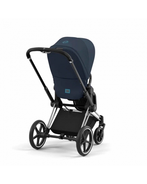 Коляска 2 в 1 Cybex Priam IV шасси Rose Gold, Nautical Blue (Темно-синий)