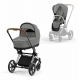 Коляска 2 в 1 Cybex Priam IV шасси Chrome Brown, Soho Grey (Серый)