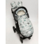 Конверт зимний меховой Amarobaby Snowy Travel, Пингвины / Cерый, 105 см