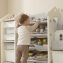 Стеллаж для игрушек и книг UNIX Kids Замок Сastle серый