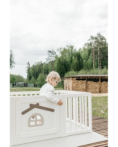 Большой детский игровой манеж UNIX Kids Classic Tree House 150 x 180 Camel