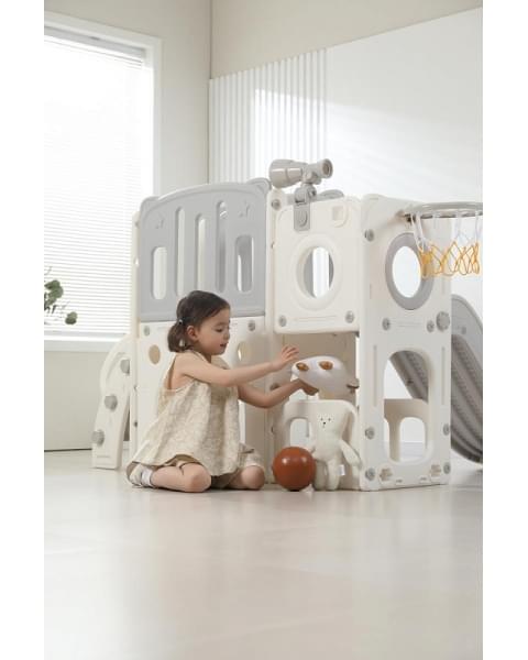 Игровой комплекс с горкой UNIX Kids Star Grey