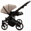 Детская коляска для двойни Adamex Leo Duo Deluxe 2 в 1 DUO-SA7 (СВ.БЕЖЕВАЯ КОЖА)