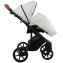 Детская коляска Roan Bass Next Кожа 2.0 3 в 1 с автокреслом Tutis Elo Lux EduSky Black BNL/70/2 Island Stone /Black/ руч.Коричневый
