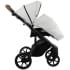 Детская коляска Roan Bass Next Кожа 2.0 3 в 1 с автокреслом Tutis Elo Lux EduSky Black BNL/70/2 Island Stone /Black/ руч.Коричневый
