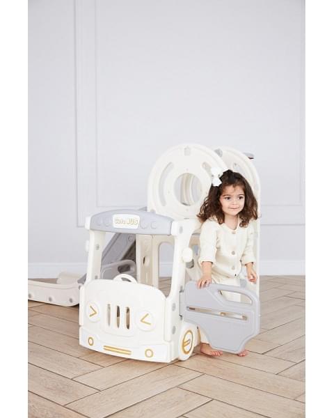 Игровой комплекс с горкой UNIX Kids Bus 171 см Grey