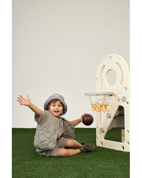 Игровой комплекс с горкой UNIX Kids Bus 171 см Grey