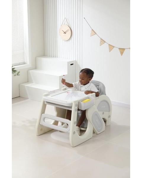 Стул для кормления UNIX Kids Cloud Трансформер (3 in 1) Grey