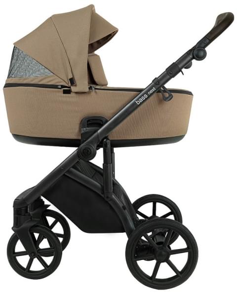 Детская коляска Roan Bass Next 2.0 3 в 1 с автокреслом Tutis Elo Lux EduSky Black BSN/42/2 Mocha Mousse/Black/руч.Cappuccino