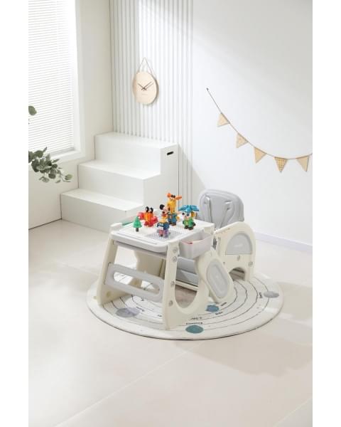 Стул для кормления UNIX Kids Cloud Трансформер (3 in 1) Grey