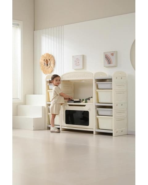 Кухня детская UNIX Kids Cook & Store 8 ящиков Grey