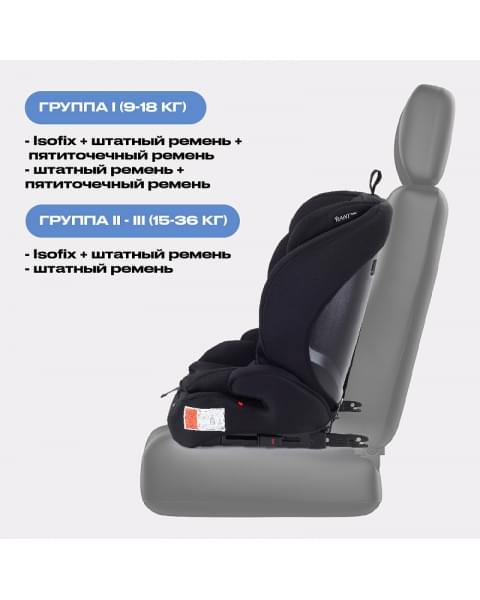 Автокресло Rant Basic Apex ZY27F isofix Black (9-36 кг)