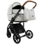 Детская коляска Roan Bass Next Кожа 2.0 3 в 1 с автокреслом Tutis Elo Lux EduSky Black BNL/70/2 Island Stone /Black/ руч.Коричневый