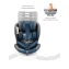 Автокресло детское AMAROBABY CHAMPION, Isofix класс D, группа 0+/1/2/3, (серый/синий)