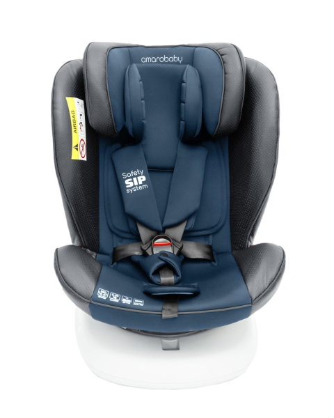 Автокресло детское AMAROBABY CHAMPION, Isofix класс D, группа 0+/1/2/3, (серый/синий)