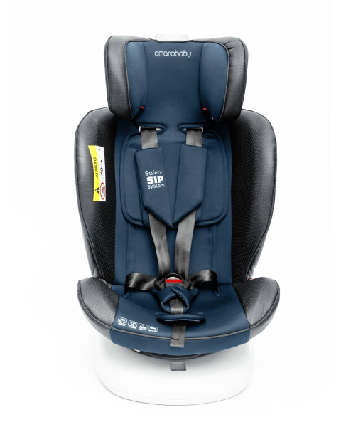 Автокресло детское AMAROBABY CHAMPION, Isofix класс D, группа 0+/1/2/3, (серый/синий)