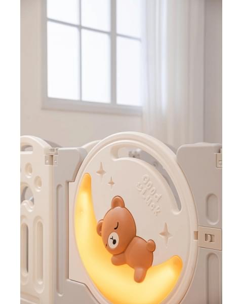 Манеж UNIX Kids DeLuxe Grey,180 x 200 см с игровыми аксессуарами