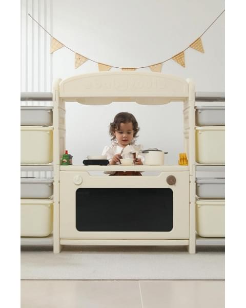 Кухня детская UNIX Kids Cook & Store 8 ящиков Grey