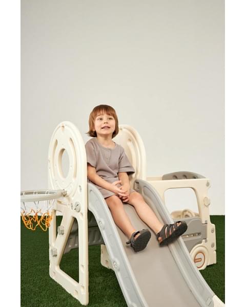 Игровой комплекс с горкой UNIX Kids Bus 171 см Grey