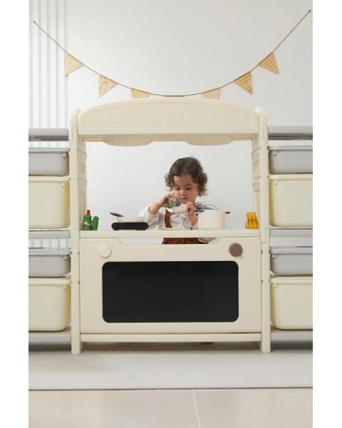 Кухня детская UNIX Kids Cook & Store 8 ящиков Grey