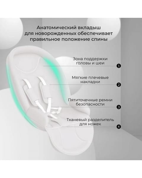 Детская прогулочная коляска Farfello Fest Lux Светло-серый/Light grey FL-14 цветная рама