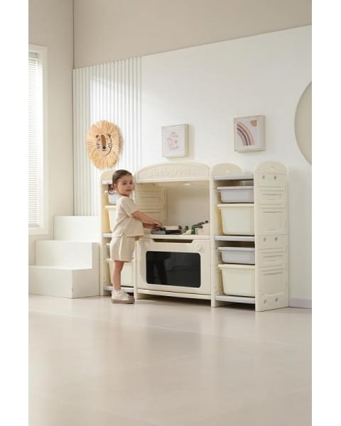 Кухня детская UNIX Kids Cook & Store 8 ящиков Grey