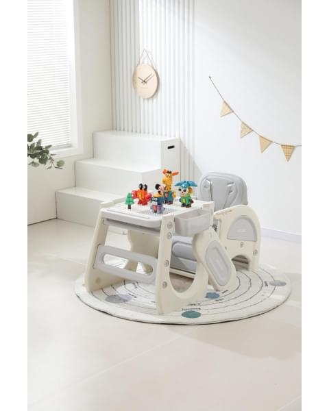 Стул для кормления UNIX Kids Cloud Трансформер (3 in 1) Grey