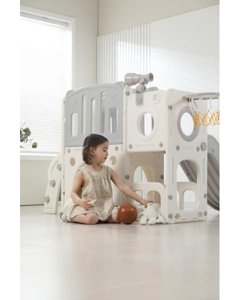 Игровой комплекс с горкой UNIX Kids Star Grey