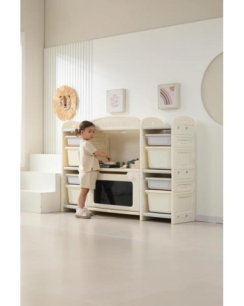 Кухня детская UNIX Kids Cook & Store 8 ящиков Grey