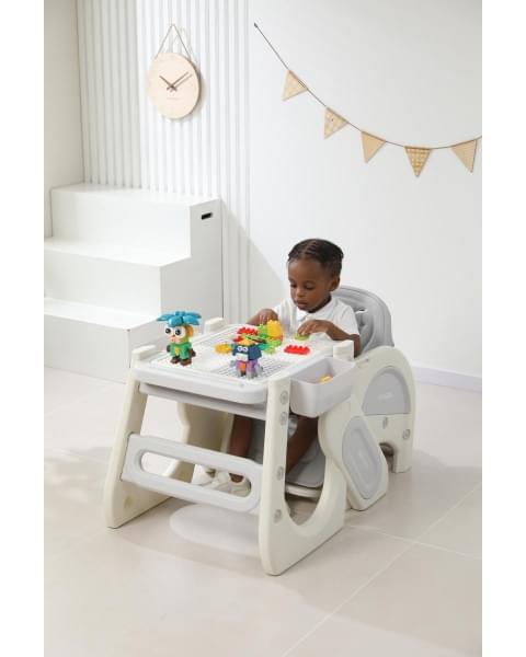 Стул для кормления UNIX Kids Cloud Трансформер (3 in 1) Grey