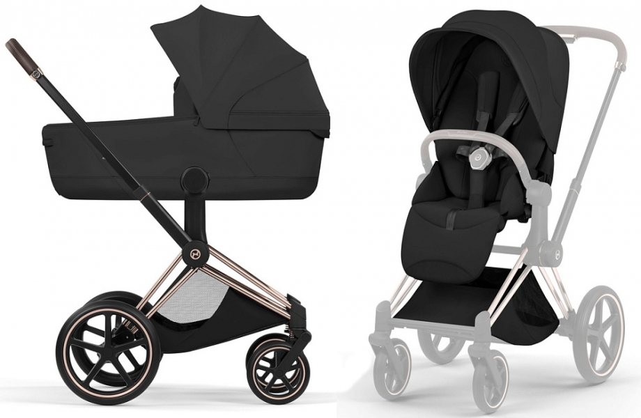 Коляска Cybex Priam V Rosegold Style Collection 2 в 1 Sepia Black