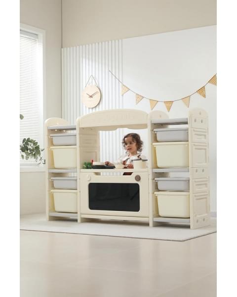 Кухня детская UNIX Kids Cook & Store 8 ящиков Grey