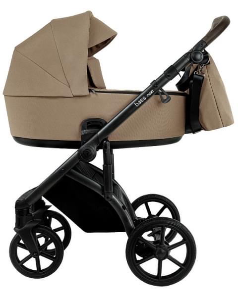 Детская коляска Roan Bass Next 2.0 3 в 1 с автокреслом Tutis Elo Lux EduSky Black BSN/42/2 Mocha Mousse/Black/руч.Cappuccino