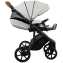 Детская коляска Roan Bass Next Кожа 2.0 3 в 1 с автокреслом Tutis Elo Lux EduSky Black BNL/70/2 Island Stone /Black/ руч.Коричневый