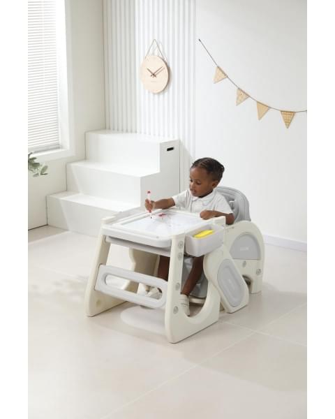 Стул для кормления UNIX Kids Cloud Трансформер (3 in 1) Grey