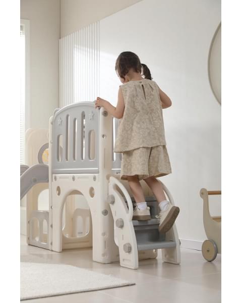 Игровой комплекс с горкой UNIX Kids Star Grey